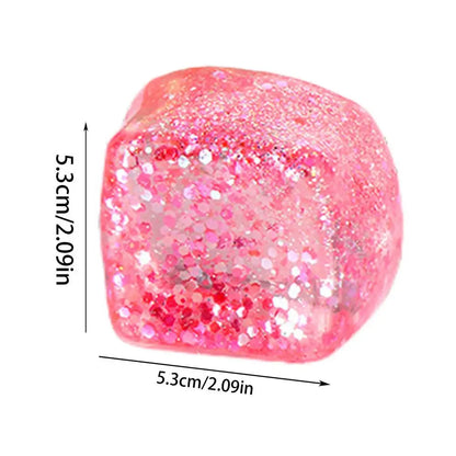 Maltose Cube Stress Squeeze Toy | Slow Rebound Polar Light Colorful TPR Block