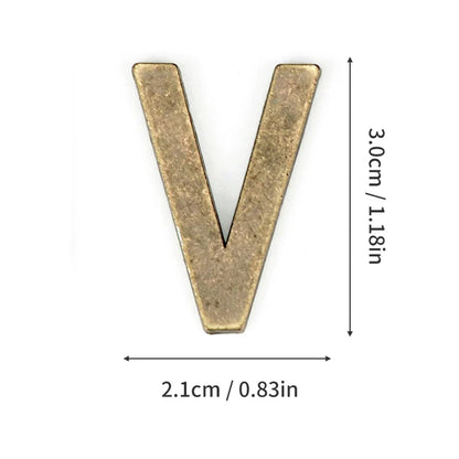 Metal Self Adhesive House Number English Alphabet Letters for Apartment Room Door Plate Table Mailbox Number Stickers 3*2cm