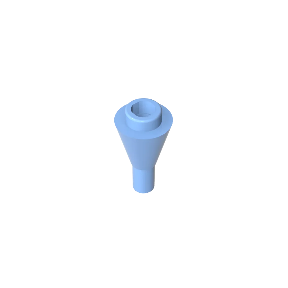 Gobricks GDS-1138 Cone 1 x 1 Inverted with Bar | Building Block for DIY Creations