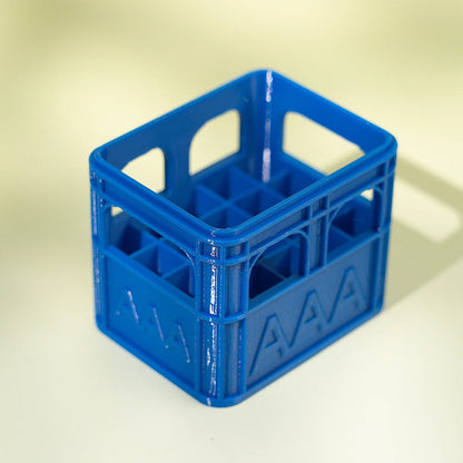 3D Printed Beer Crate Style Stackable Battery Storage Box | AA AAA 18650 21700 9V Organizer