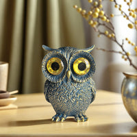 Retro Big-Eyed Owl Resin Figurine