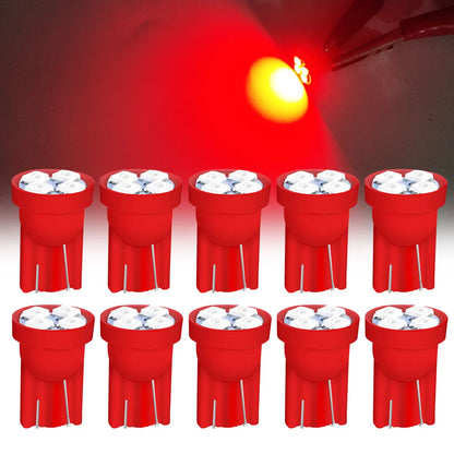 10Pcs T10 4SMD 1210 Blue LED Car Light Bulbs | High Brightness Plug and Play