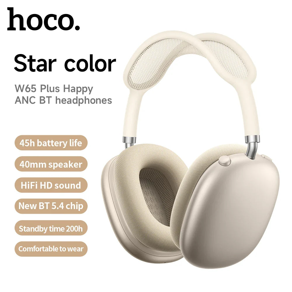 W65 Plus ANC Headphones with Magnetic Earmuffs