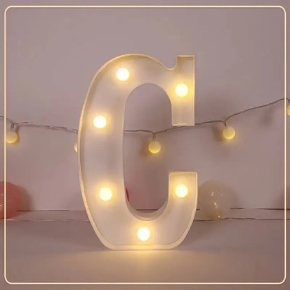 21.8cm White LED Letter&Number Night Lights,Battery Powered Decoration Lights,Wall Lights For Wedding,Birthday,Party,Christmas