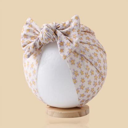 Baby Turban Hats with Prints | Soft Knit Newborn Caps