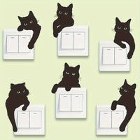 Cat Switch Stickers | Removable Vinyl Decals for Light Switches