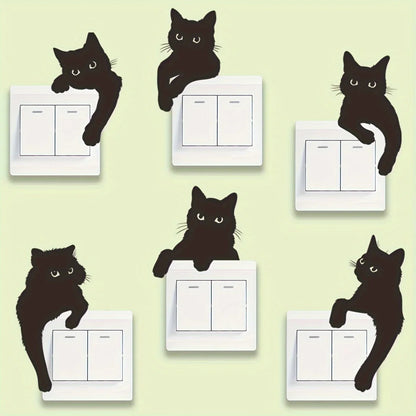 Cat Switch Stickers | Removable Vinyl Decals for Light Switches