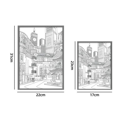LED Cityscape Night View Light Painting USB Dimmable Wall Art Lamp Home Decor