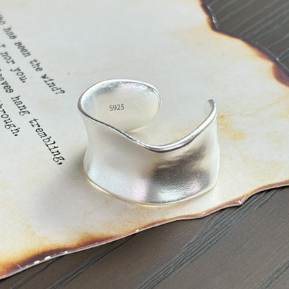 PANJBJ Real 925 Sterling Silver Retro Round Ring | Vintage Fine Jewelry for Women