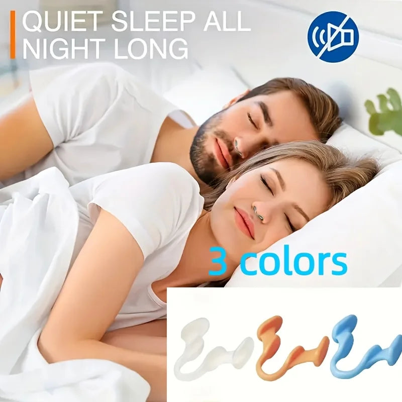 Lot de 3 écarteurs nasaux en silicone pour le sommeil | Aide naturelle anti-ronflement pour un meilleur sommeil