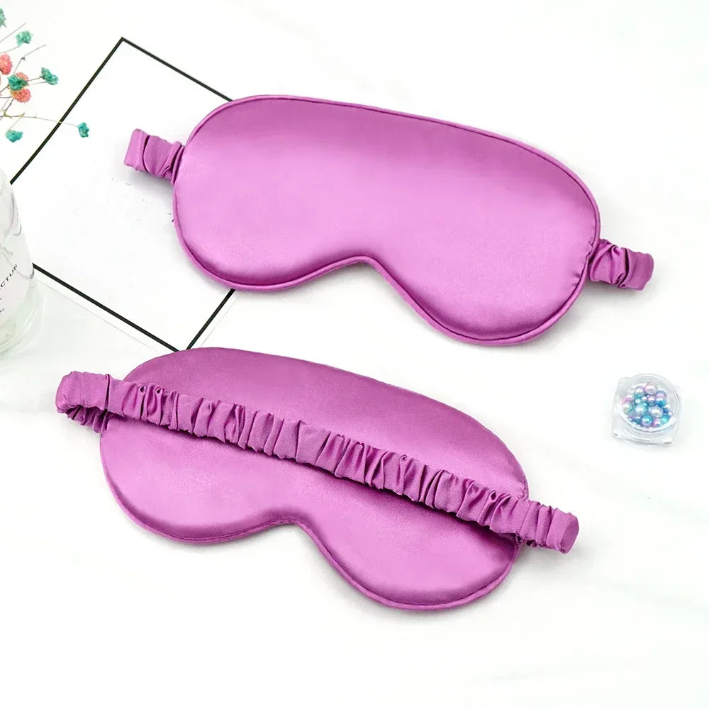 Silk Sleep Eye Mask for Women | Travel Blindfold with Light Blocking