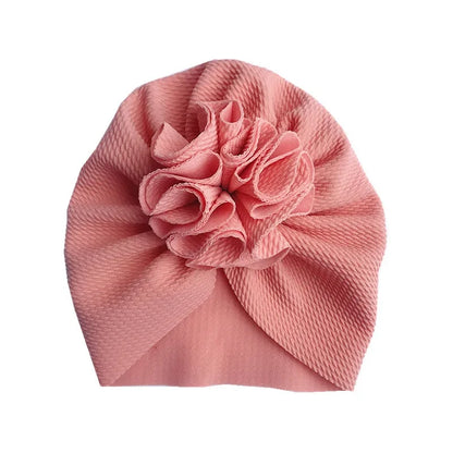Baby Girl Turban Hat | Lovely Flower Soft Cap for Newborn Photography