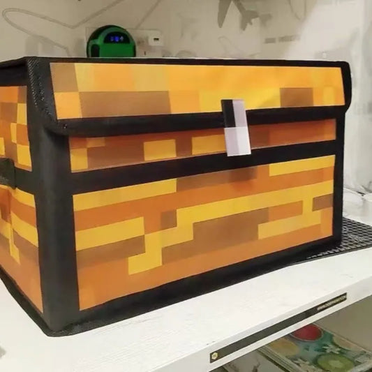 Caja de almacenamiento estilo píxel, gran capacidad, plegable, de tela con asas, organizador de ropa y mantas a prueba de polvo para decoración del hogar de niños