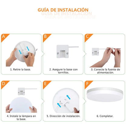 Ultra-Thin Round LED Ceiling Light 6500K Waterproof Flush Mount Modern Lamp