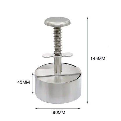 304 Stainless Steel Hamburger Meat Press Patty Maker Round Non-Stick Thickness Adjusted outdoor picnic Kitchen Beef Rice BBQTool