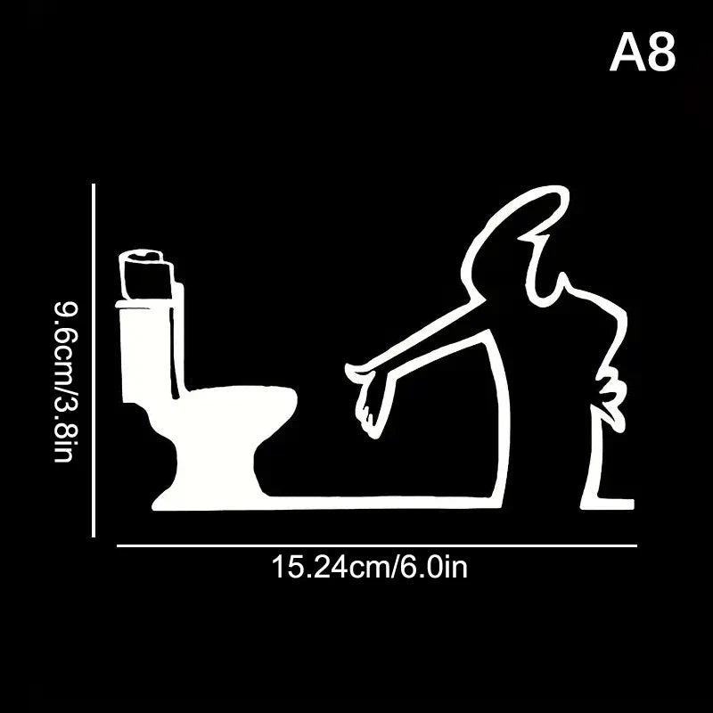 La Linea Minimalist Line Art Sticker Set | Cartoon Character Door Sign for Home Decor
