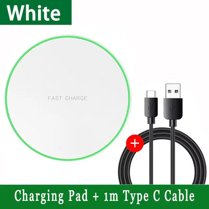 Wireless Charger Pad Stand | Fast 30W Qi Charger for iPhone Samsung Xiaomi
