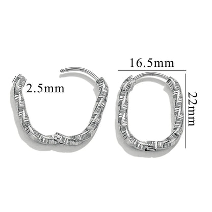 6pcs Stainless Steel Rectangular Textured Earrings Set | 18K PVD Gold Plated DIY Jewelry Parts