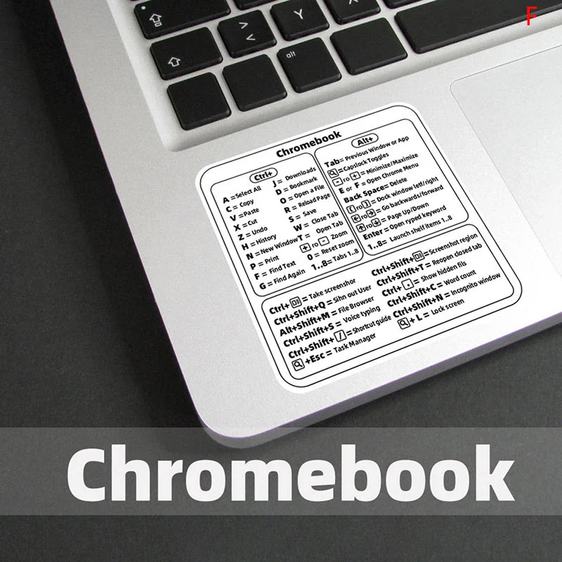 Windows PC Keyboard Shortcut Sticker | Reference Guide for Laptop Desktop