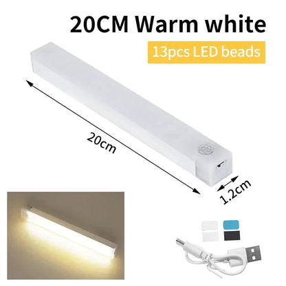 Rechargeable Motion Sensor Night Light | LED Auto-Sensing Lamp for Bedroom, Corridor, Closet