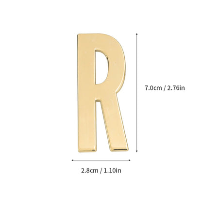 1 pièce en métal auto-adhésive Numéro de maison, lettres de l'alphabet anglais pour plaque de porte d'appartement, autocollants de numéro de boîte aux lettres de table 7*3cm