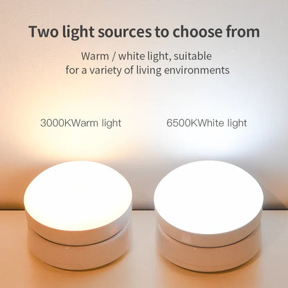 360° Rotating Magnetic LED Night Light Motion Sensor USB Rechargeable Lamp