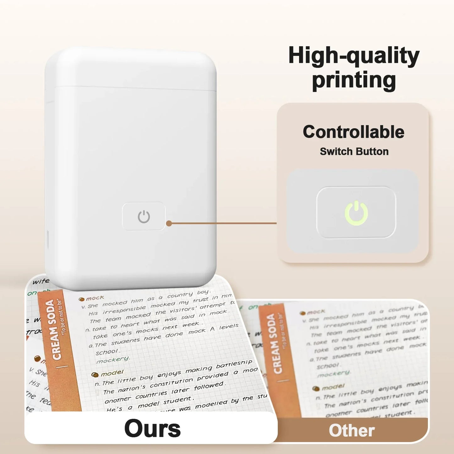 Portable Thermal Label Maker Mini Sticker Printer for Home School Office Organizing