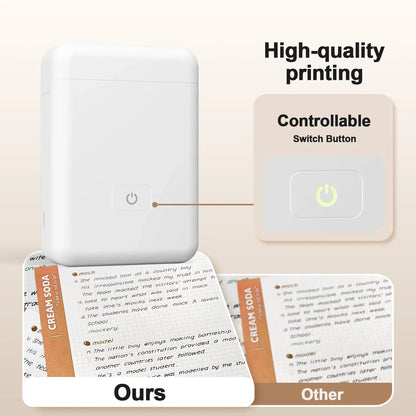 Portable Thermal Label Maker Mini Sticker Printer for Home School Office Organizing