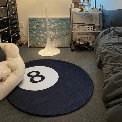 Tapis rond VIKAMA Record Music Cd Tapis de sol pour chaise de jeu Chambre décorée Salon Grande surface Tapis antidérapant