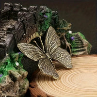Home Decor Elegant Solid Brass Butterfly Statue - Versatile Indoor/Outdoor Decor for Home, Office, and Living Spaces
