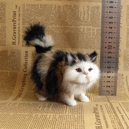 Adorables Peluches de Simulation de Chat, Douces, Modèle de Chatons en Peluche, Faux Chat, Animaux Réalistes pour Enfants Filles, Cadeau d'Anniversaire ou de Saint-Valentin