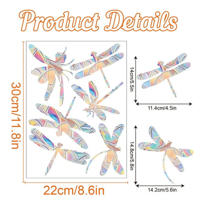Rainbow Suncatcher Window Stickers | PVC Cat Butterfly Prism Glass Decal
