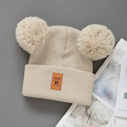 Baby Knit Pom Pom Hat | Warm Winter Cap for Toddlers