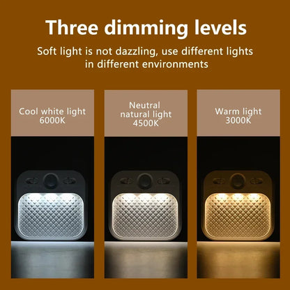 PIR Motion Sensor LED Night Light | USB Rechargeable Automatic Lamp for Bedroom, Stairs, and Closet