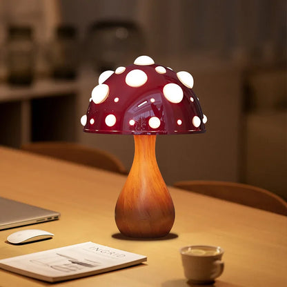 Amanita | Mushroom LED Lamp with Warm Light | USB Desk Night Light for Cozy Bedroom Decor
