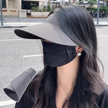 2025 New! Seamless Wide-Brim Foldable UV Sun Hat – Quick-Dry Nylon Travel Cap – No-Mark Design – Summer Gift for Women