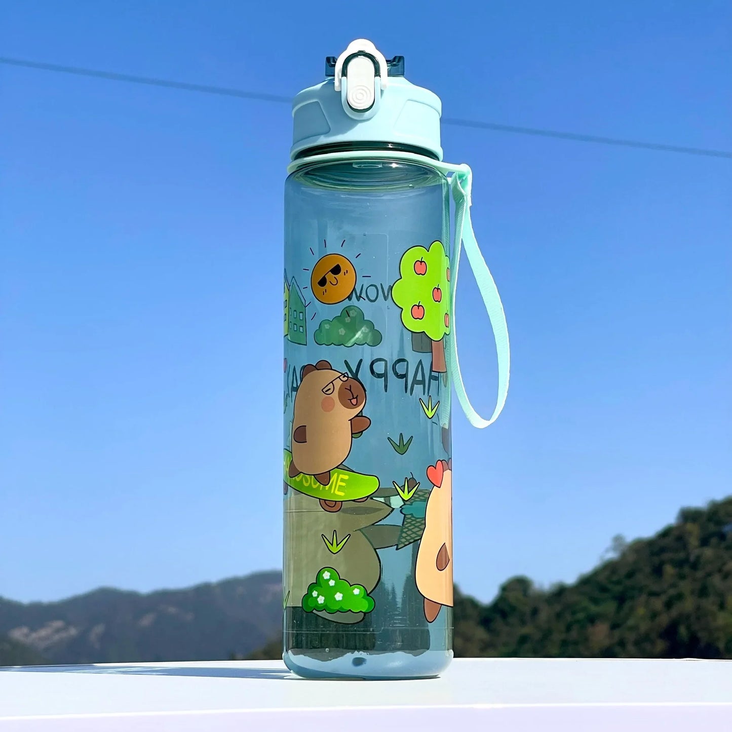 Kapibala Straw Cup | Large Capacity 800ml Sports Water Bottle