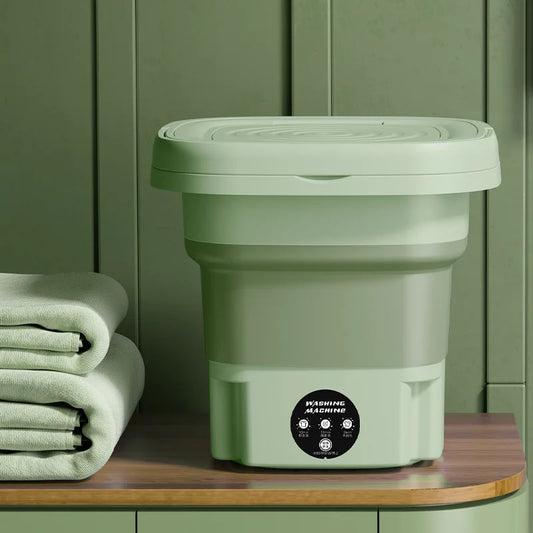 Mini-machine à laver portable et pliable 8 L avec essoreuse pour chaussettes et sous-vêtements