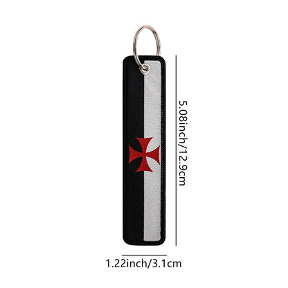 National Flags Embroidery Key Fob | Motorcycle Car Backpack Keychain