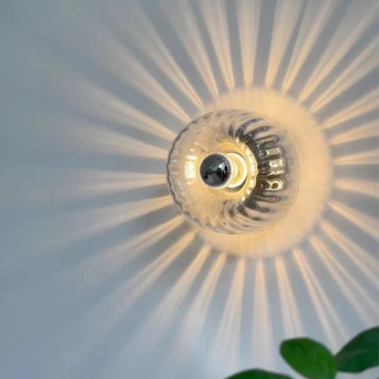 Nordic Bauhaus Glass Ceiling Light Retro LED Wall Lamp for Living Room Hallway