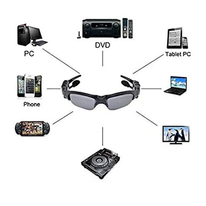 Wireless Bluetooth Sunglasses Stereo Audio Headset for Cycling Driving Sports