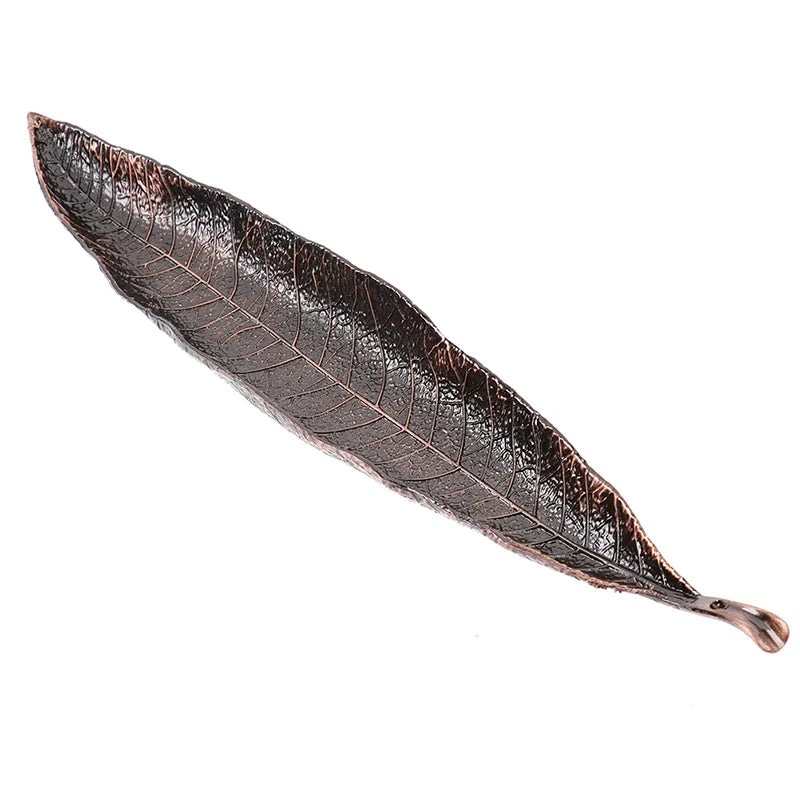 Metal Bodhi Leaf Incense Tray | Zen Incense Burner and Ash Catcher