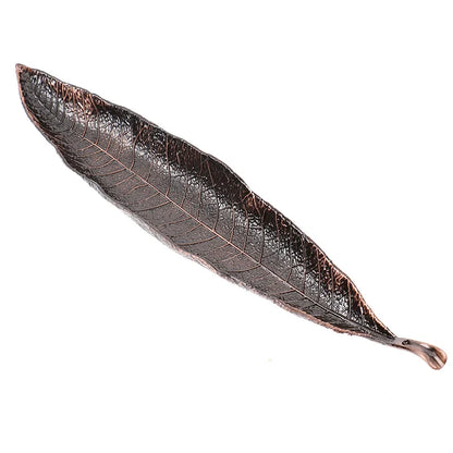 Metal Bodhi Leaf Incense Tray | Zen Incense Burner and Ash Catcher