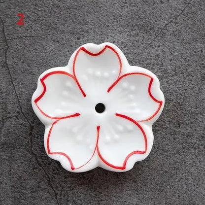 Ceramic Cherry Blossom Incense Burner | Home Decor Stick Holder