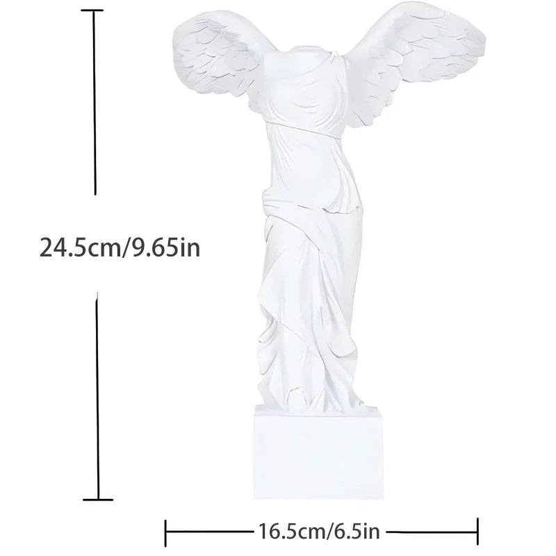 Estatua griega de resina, romana, del Louvre, Victoria Alada, figurita de diosa, escultura de ángel, decoración del hogar, sala de estar, adorno de oficina
