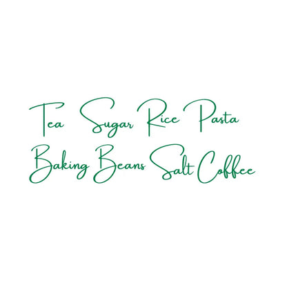 Kitchen Canister Labels Sticker Set | Waterproof Vinyl Decals for Tea Coffee Sugar