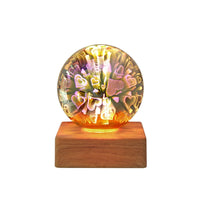 3D Firework LED Night Light | Starry Sky Glass Ball Table Lamp for Home Decor