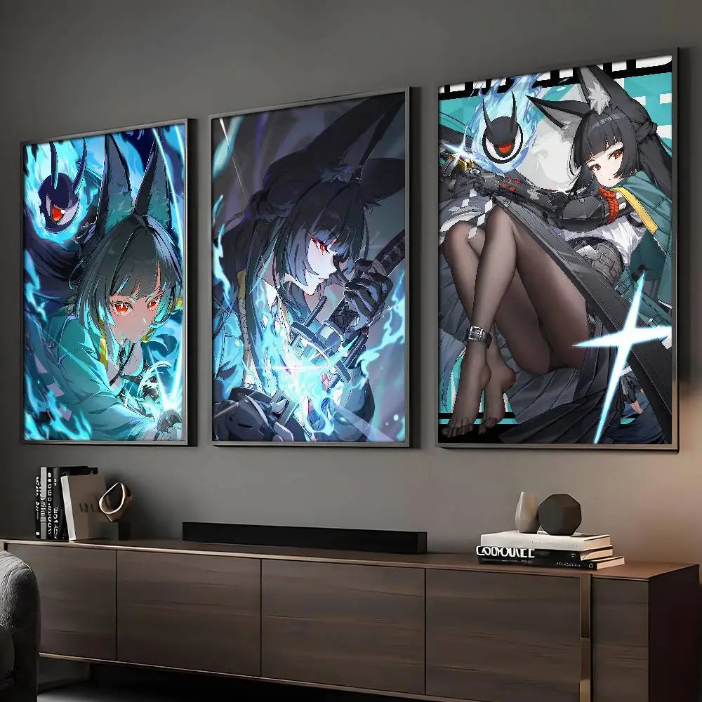 Zenless Zone Zero Hoshimi Miyabi Poster Impression Murale Autocollante Étanche Décoration Esthétique pour Chambre à Coucher, Bar, Maison
