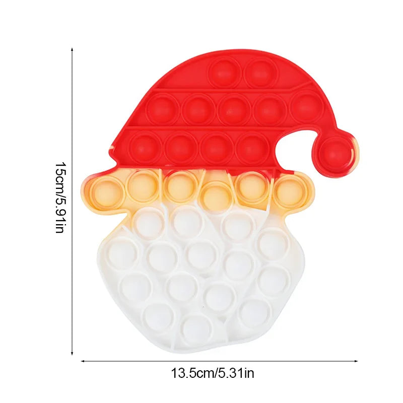 Christmas Pop Fidget Toy Santa Claus Xmas Tree | Silicone Stress Relief Party Gift