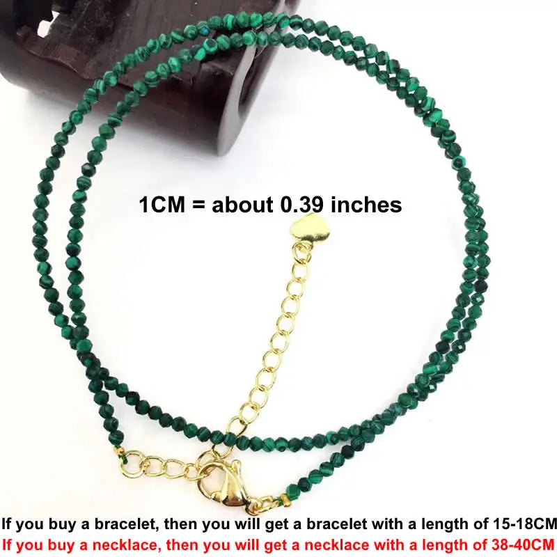 Faceted Gemstone Beaded Necklace and Bracelet Set | Natural Crystal Choker Jewelry for Men and Women